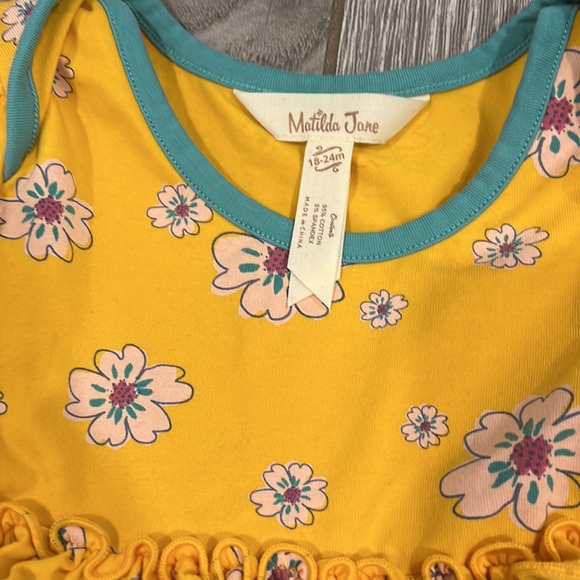 Matilda Jane Yellow Flower Dress 2019 18-24m - Picture 3 of 3